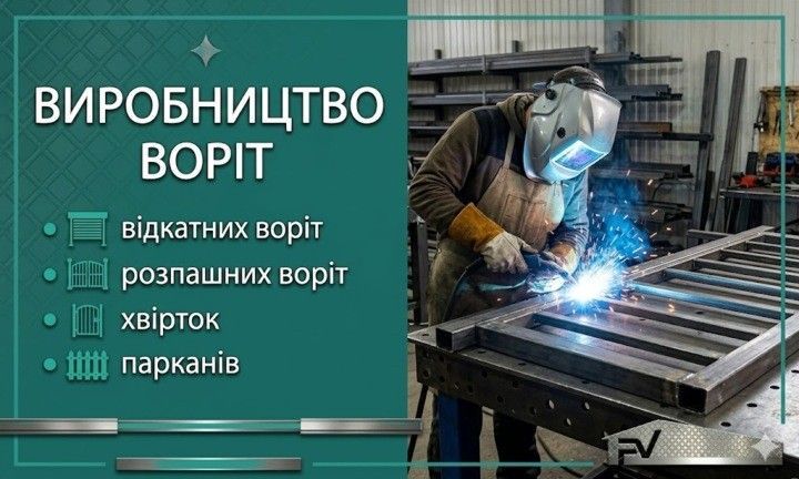 Виробництво воріт та парканів, відкатні та розпашні ворота на замовлення