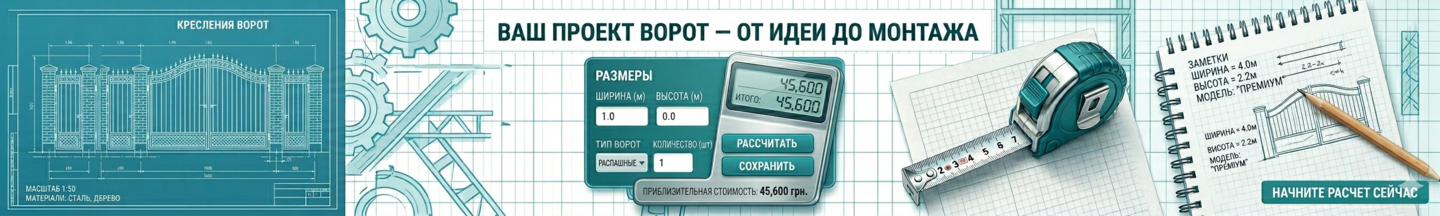 Онлайн калькулятор расчета стоимости ворот с чертежом